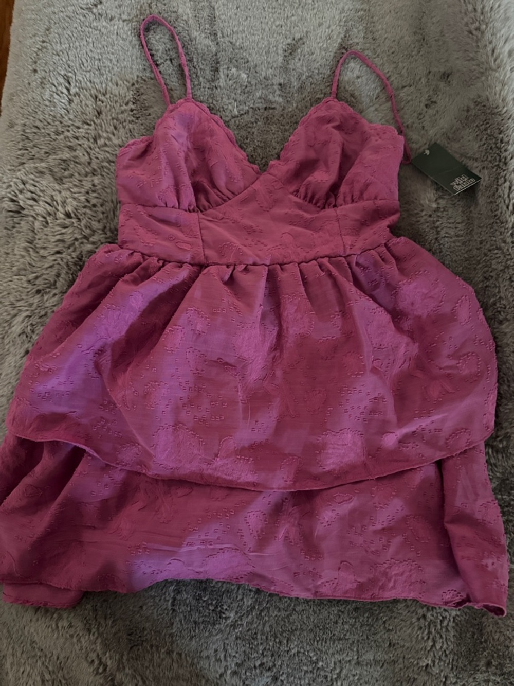 wild fable Magenta Eyelet Mini Dress